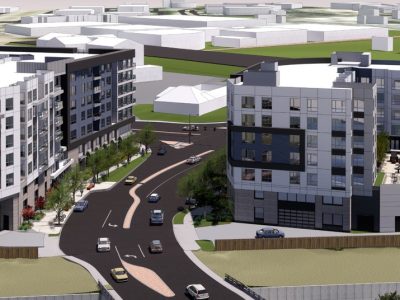 100-Produce-Avenue-and-124-Airport-Boulevard-aerial-view-looking-east-rendering-by-TCA-Architects